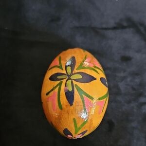 Hand-Painted Decorative Wooden EASTER Egg
